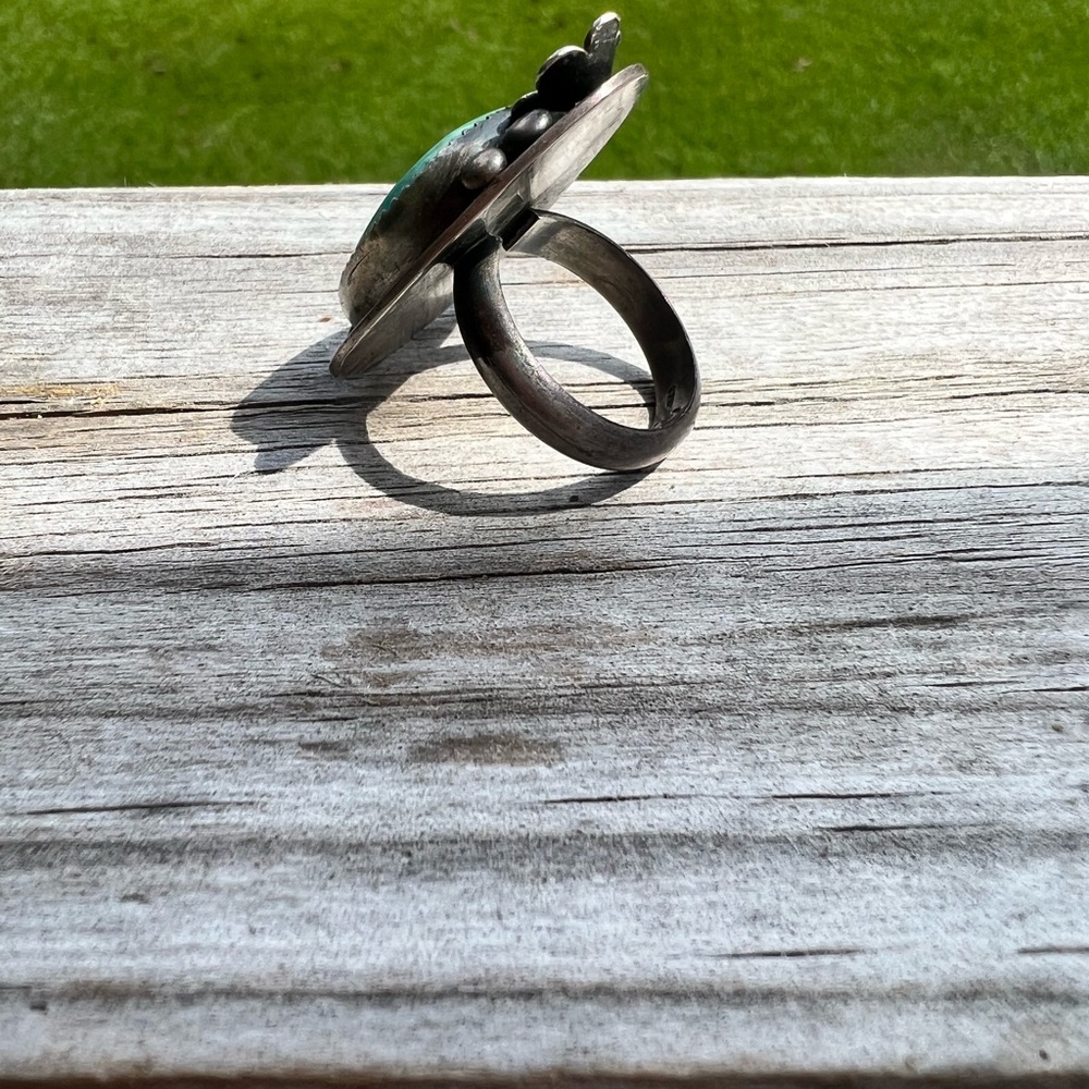 Handcrafted Turquoise Statement Ring - image 3